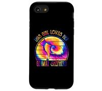 This Girl Loves Her German Shepherd Dog Tie Dye Puppy Carcasa para iPhone SE (2020) / 7 / 8