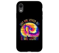 This Girl Loves Her German Shepherd Dog Tie Dye Puppy Carcasa para iPhone XR