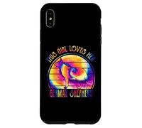 This Girl Loves Her German Shepherd Dog Tie Dye Puppy Carcasa para iPhone XS Max