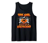 This Girl Loves Her Greyhound Dog Funny Halloween Costume Camiseta sin Mangas