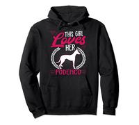 This girl loves her Podenco Canario Sabueso ibicenco Sudadera con Capucha