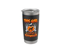 This Girl Loves Her Rottweiler Dog Funny Halloween Costume Vaso térmico de acero inoxidable de doble pared