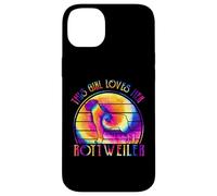 This Girl Loves Her Rottweiler Dog Tie Dye Hippie Puppy Carcasa para iPhone 14 Plus