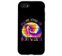 This Girl Loves Her Rottweiler Dog Tie Dye Hippie Puppy Carcasa para iPhone SE (2020) / 7 / 8