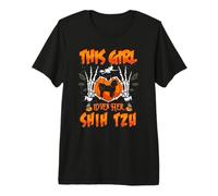 This Girl Loves Her Shih Tzu Dog Funny Halloween Costume Camiseta Premium