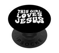This Girl Loves Jesus PopSockets PopGrip Adhesivo