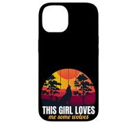This Girl Loves Me Some Wolves Wolf Lover Gift For Girls Carcasa para iPhone 14