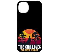 This Girl Loves Me Some Wolves Wolf Lover Gift For Girls Carcasa para iPhone 14 Plus