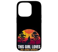 This Girl Loves Me Some Wolves Wolf Lover Gift For Girls Carcasa para iPhone 14 Pro