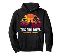This Girl Loves Me Some Wolves Wolf Lover Gift For Girls Sudadera con Capucha