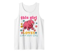 This Girl Loves Naked Mole Rat Lover Sand Puppy Mujeres Sobrina Camiseta sin Mangas