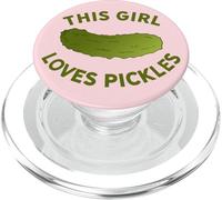 This Girl Loves Pickles Gift For Pickle Lover - Pink PopSockets PopGrip para MagSafe