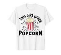 This Girl Loves Popcorn Cine Películas Mujeres Palomitas Camiseta