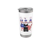 This Girl Loves USA and Her Bombay Cat 4th of July Patriotic Vaso térmico de acero inoxidable de doble pared