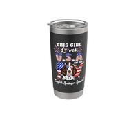 This Girl Loves USA Dog 4th of July English Springer Spaniel Vaso térmico de acero inoxidable de doble pared