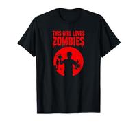 This Girl Loves Zombies Película de terror Fan Undead Halloween Camiseta