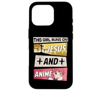 This Girl Runs On Jesus And Anime I Kawaii Otaku Carcasa para iPhone 16 Pro