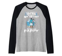 This Girl Who Kinda Stole My Heart She Calls Me Pappy Dad Camiseta Manga Raglan