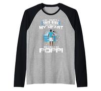 This Girl Who Kinda Stole My Heart She Calls Me Poppi Dad Camiseta Manga Raglan