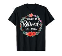 This Girls is Retired 2026 Floral For Women Jubilación Camiseta
