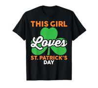 This Girls Loves St Patricks Day Mom Dad Kids Toddler Girls Camiseta