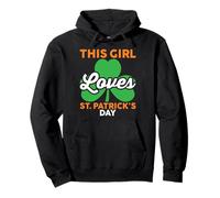 This Girls Loves St Patricks Day Mom Dad Kids Toddler Girls Sudadera con Capucha
