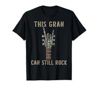 This Gran Still Rock On Skeleton Hand Guitar Birthday Camiseta