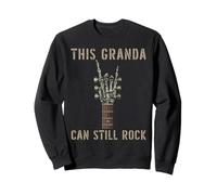 This Granda Still Rock On Skeleton Hand Guitar Birthday Sudadera