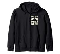 This Guy Needs A Beer | Divertido Beber Cerveza Humor Vintage Sudadera con Capucha