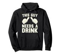 This Guy Needs A Drink Funny Beber Alcohol Humor Vintage Sudadera con Capucha