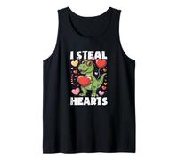 This I Steal Hearts T-Rex Dinosaurio San Valentín Niños Niños Camiseta sin Mangas