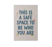 This Is A Safe Space Therapy Office School Counselor Wall Art Paintings Canvas Prints Poster Artwork for living Bedroom Bathroom Office Home Decor 12x18inch (30x45cm)