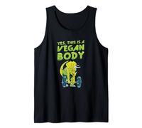 This Is A Vegan Body Vegetable Vegetarian Plant Funny Vegan Camiseta sin Mangas