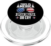 This Is America Speak English Or Cry 4 de Julio patriótico PopSockets PopGrip para MagSafe
