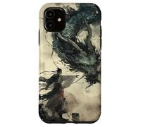 THIS IS ART - Guerrero Samurai Asiático con Dragón Carcasa para iPhone 11