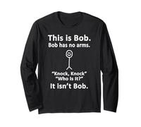 This Is Bob Knock Knock Joke Tee - Humor sin brazos Manga Larga