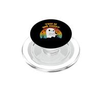 This is Boo Sheet Fantasma Retro Disfraz de Halloween Hombres Mujeres PopSockets PopGrip para MagSafe