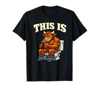 This Is Bull Sitting On A Toilet Funny Vintage Camiseta