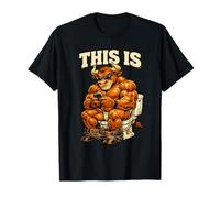 This Is Bull Sitting On A Toilet Funny Vintage Camiseta