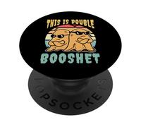This Is Double Boo Sheet Ghost Retro Vintage Halloween Funny PopSockets PopGrip Adhesivo