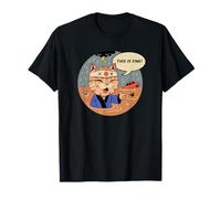 This Is Fine Meowster - Divertido Gato samurái Camiseta