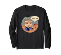 This Is Fine Meowster - Divertido Gato samurái Manga Larga