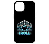 This is How I Roll, bola de boliche y bolos rosa con estampado de leopardo Carcasa para iPhone 14