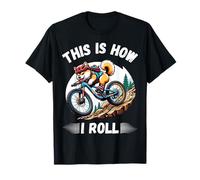 This Is How I Roll Divertida bicicleta de montaña Shiba Inu Dog Camiseta
