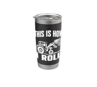 This Is How I Roll Funny Farmer Tractor Heno Bale Vaso térmico de acero inoxidable de doble pared