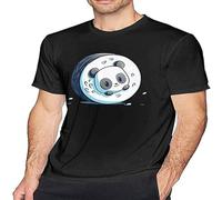 This is How I Roll Panda Men's Black Camiseta Unisex Clothing, Negro , L