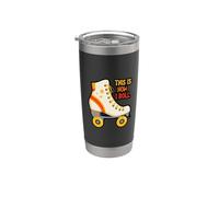 This Is How I Roll Patinaje Patinador Patinador Retro Vintage Vaso térmico de acero inoxidable de doble pared