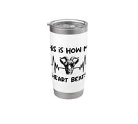 this is how my heart beats goats Vaso térmico de acero inoxidable de doble pared