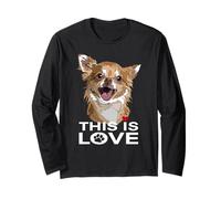 This Is Love Chihuahua Chiwawa Dog Lover Mom Dad Manga Larga