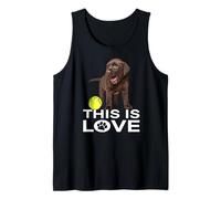 This Is Love Chocolate Lab Dog Brown Labrador Retriever Love Camiseta sin Mangas